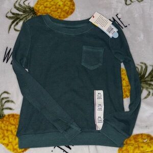Green Long Sleeve Top XS